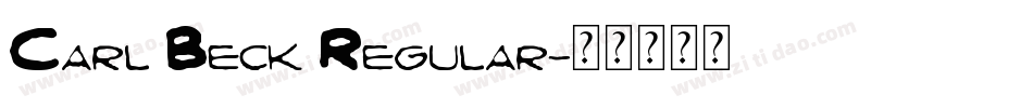 Carl Beck Regular字体转换